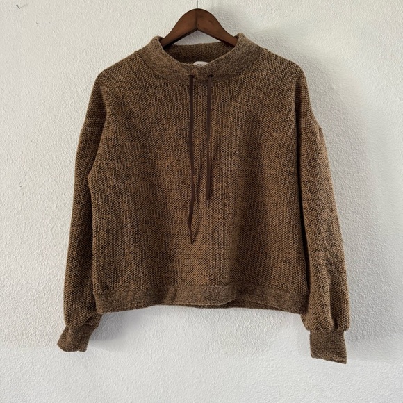 Buckle BKE Pullover Sweater Mock Neck French Terry Balloon Sleeve Academia Small - Picture 16 of 16